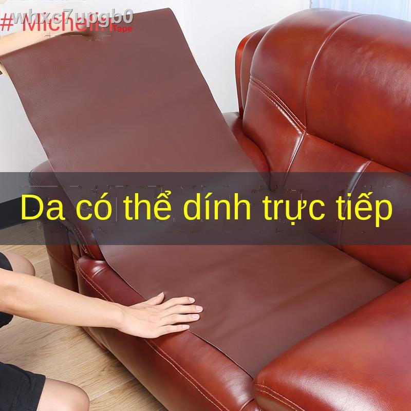 ▽▨Sửa chữa đệm ghế ô tô điện keo dán một mặt có độ nhớt cao chịu nhiệt sofa da tự miếng màu đen và trắng nâu mô