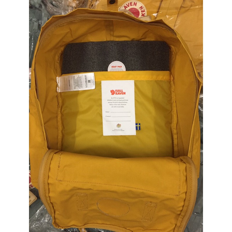 Balo Kanken Classic - Ochre Chess-Pattern  - Size Laptop 14”, phù hợp đi học, đi làm và du lịch