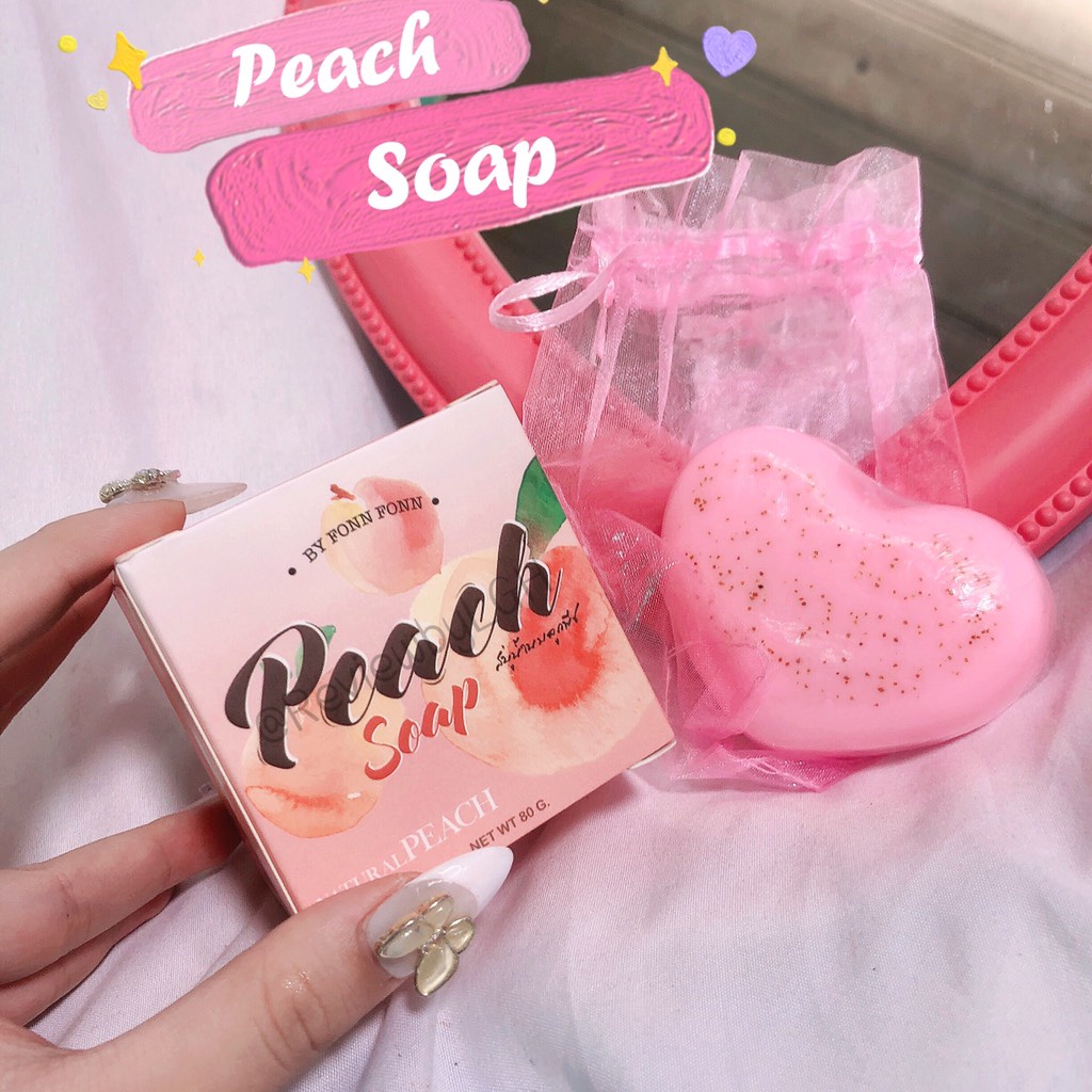 PEACH SOAP - Xà phòng tắm trắng da body trái đào Thái Lan ❤ ❤