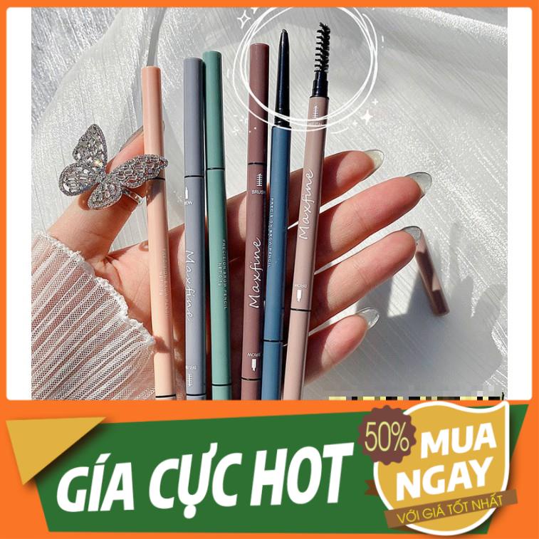 Chì Kẻ Mày 2 đầu MAXFINE THANH MẢNH SANG CHẢNH eyebrow lâu trôi mềm mịn dễ kẻ MÙI STORE