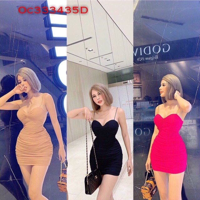 Đầm ôm body hai dây sexy gọi cảm DV51