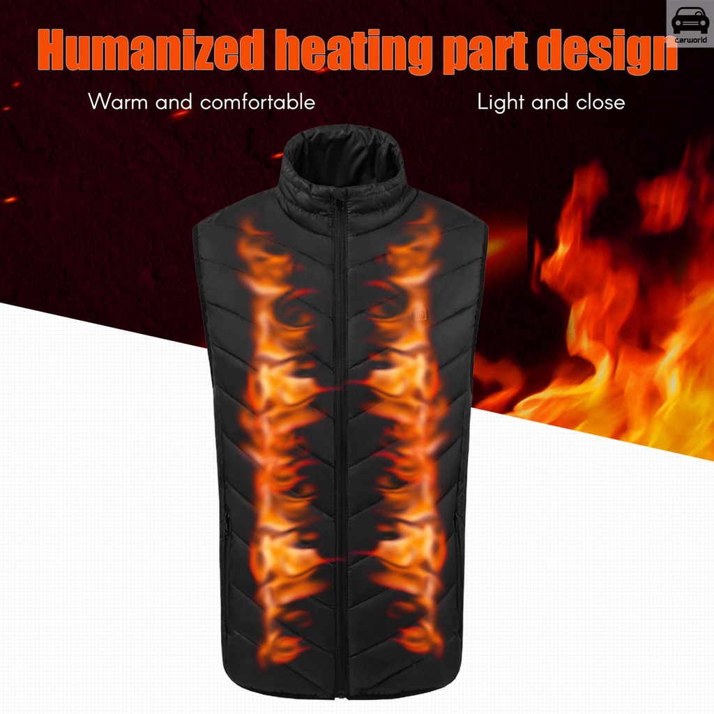 Gentl 2019 Electric USB Heated Warm Security Intelligent Autumn and Winter Vest Men Women Heating Coat Jacket for Motorcycle Travelling Skiing Hiking