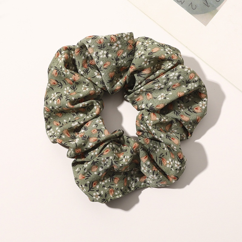 1 Dây Buộc Tóc Cao Su Co Giãn In Họa Tiết Hoa Thanh Lịch Cho Nữ