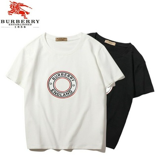 Áo Thun Tay Ngắn Chất Liệu Cotton In Chữ Burberry Thời Trang Dành Cho Cặp Đôi