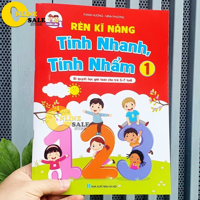 Tính nhẩm tính nhanh cho bé chuẩn bị vào lớp 1 gồm 52 trang, khổ to 19x26.5 cm