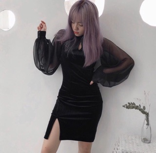 🍒 ĐẦM CỔ TÀU TAY VOAN BODY 🍒