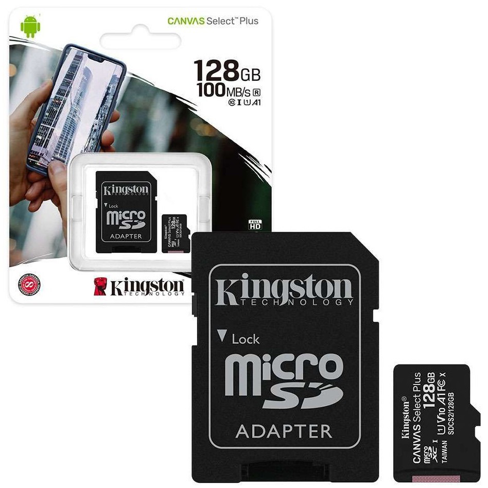 Thẻ Nhớ Micro SDHC Kingston 128GB Class 10 100MB/s Tem SPC/FPT BH 5 năm