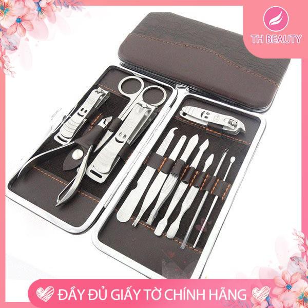 &lt;THẬT 100%&gt; Bộ dụng cụ, kiềm chăm sóc móng 12 món bộ lớn