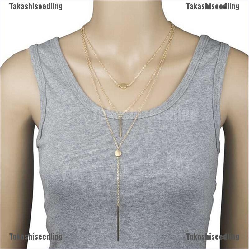 Dây chuyền nhiều lớp thời trang dành cho nữ tùy chọn màu sắc