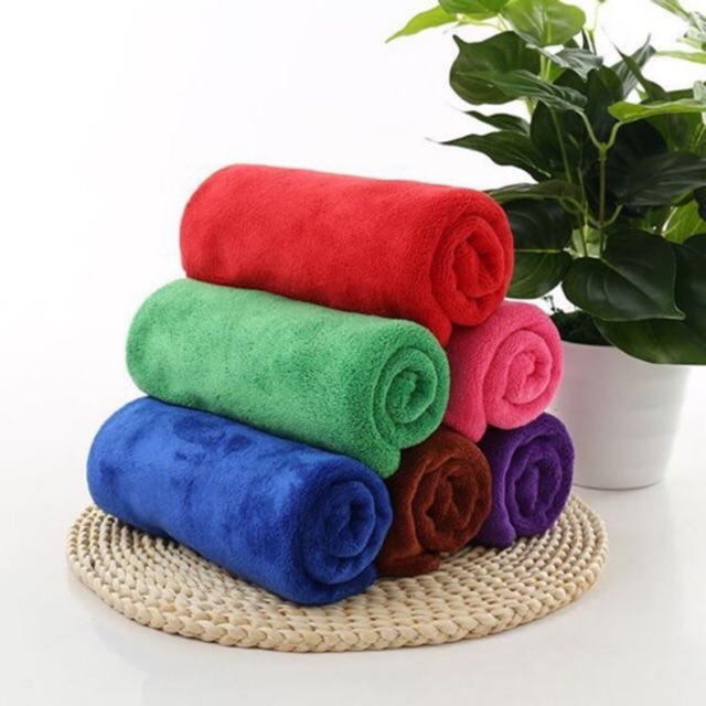 Khăn tắm cỡ trung Sợi Microfiber siêu thấm hút chuyên dùng cho Spa, Salon