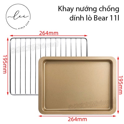 Vỉ nướng, khay nướng lò Bear 11l các loại