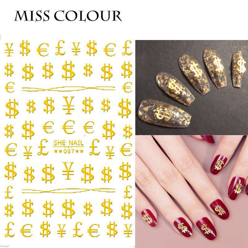 Miếng Dán Trang Trí Móng Tay 3D Chống Nước Không Gây Kích Ứng Cho Bé Gái