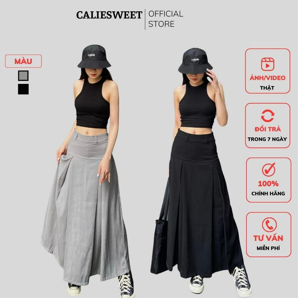Chân váy dáng dài Caliesweet chân váy dài phong cách ulzzang hottrend 2023