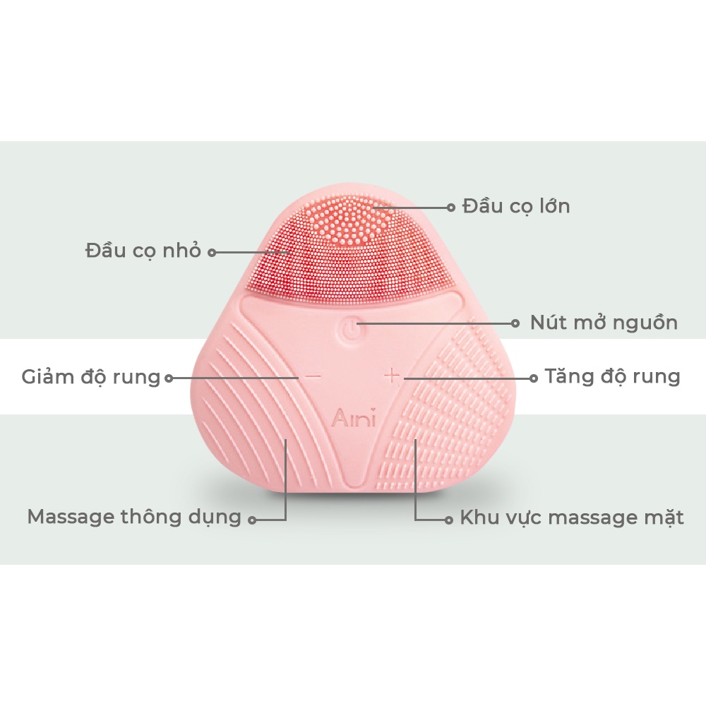 Máy rửa mặt đa năng 4in1 Cleansing & Massaging Device AINI COLLECTION - Hàng chính hãng