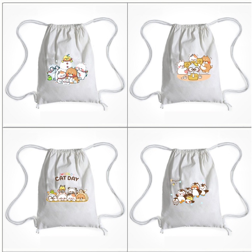 Balo Dây Rút tonton BLRI12 Túi Rút hoạt hình thời trang cute dễ thương idol