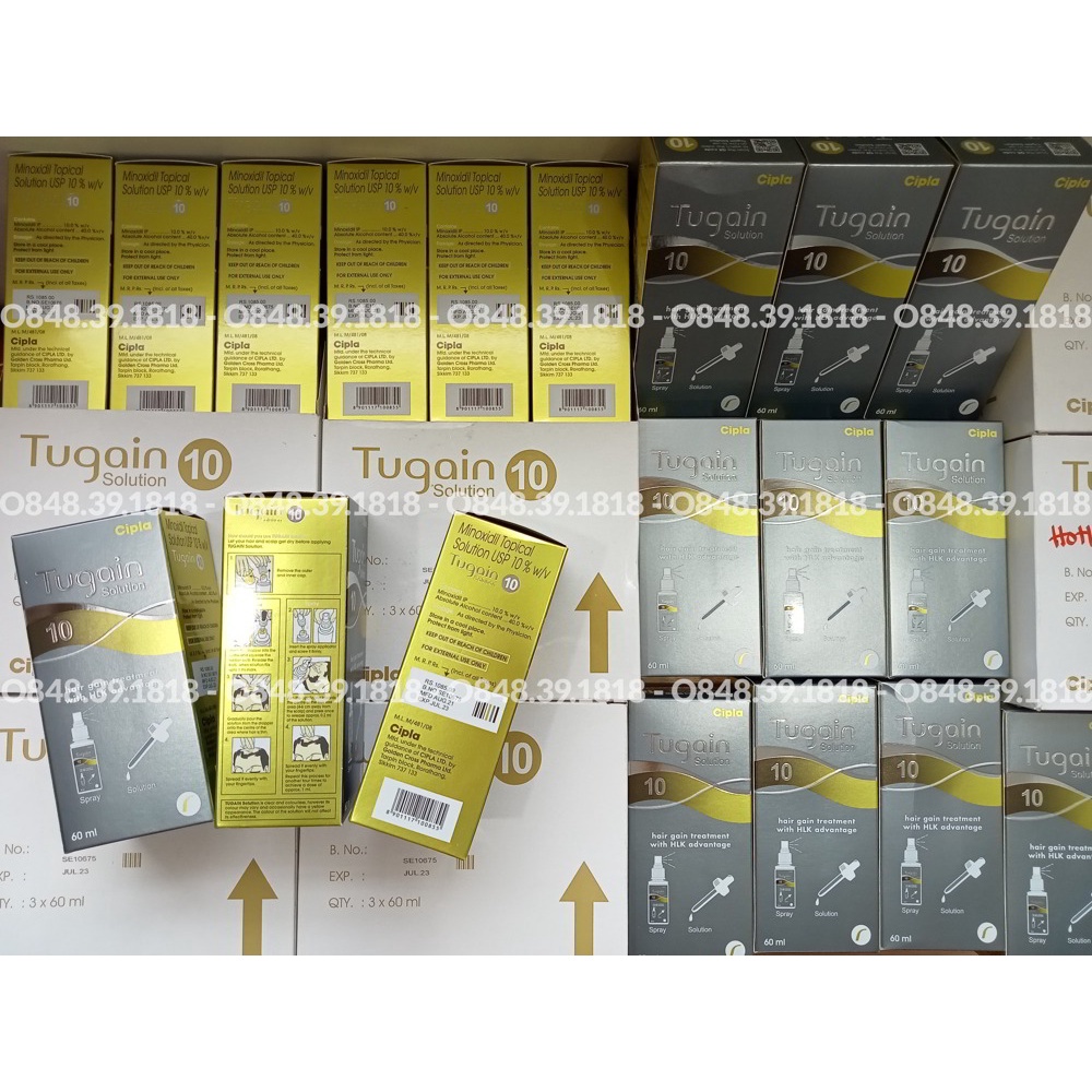 Dung Dịch Mọc Râu Tóc Tugain 10% Solution Cipla