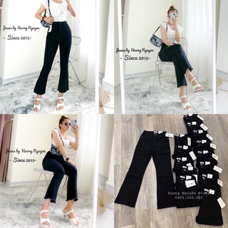 quần jeans loe đen 9 tất