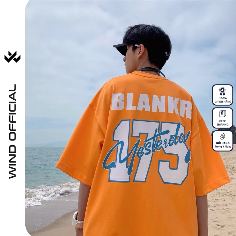 Áo phông tay lỡ WIND unisex form rộng 175 thời trang nam nữ oversize ulzzang