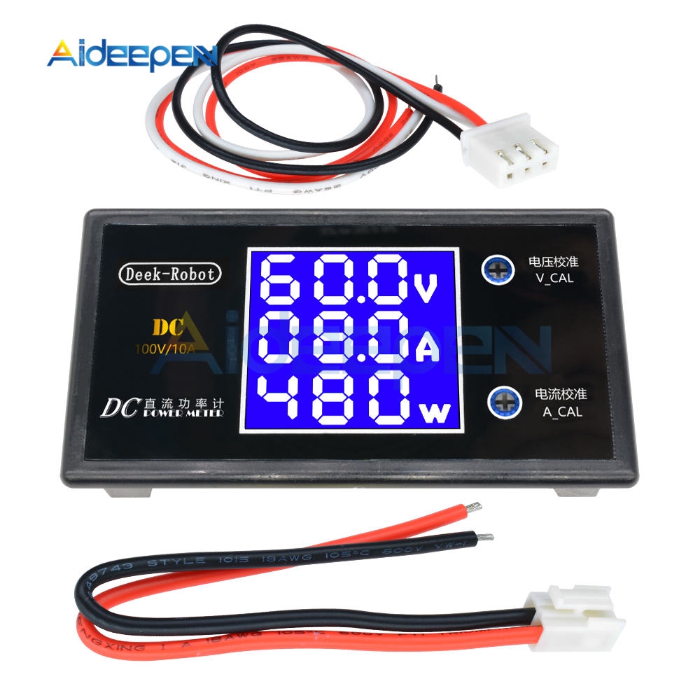 DC 0-100V 0-50V 5A 10A LCD Digital Voltmeter Ammeter Wattmeter Voltage Current Power Meter Volt Detector Tester 250W 1000W | BigBuy360 - bigbuy360.vn