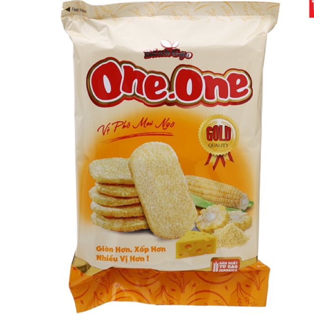 Bánh gạo One-One Gold vị Phô mai ngô gói 118g