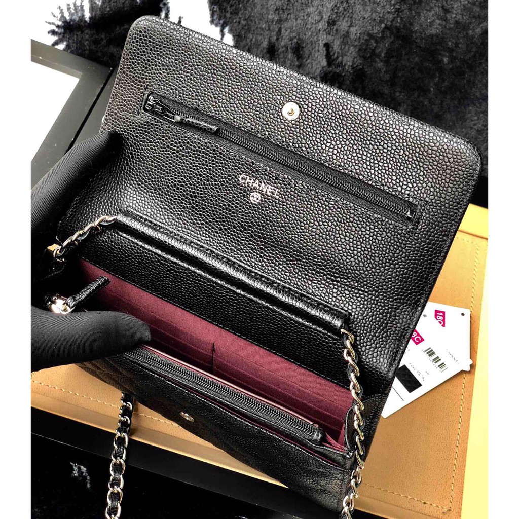 Túi Hộp đen da hạt size 20cm