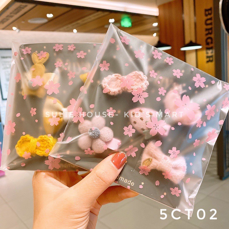 Set 5 kẹp tóc Hàn Quốc cho bé 5CT02