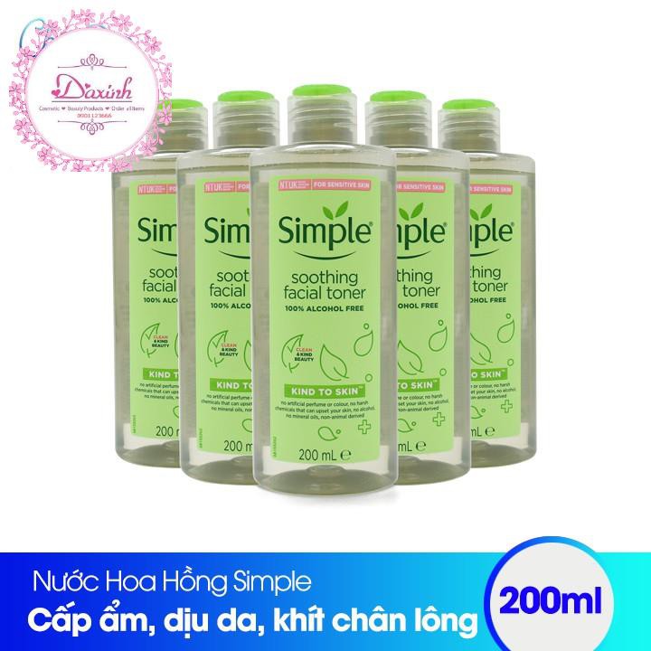 [Mẫu Mới] Nước Hoa Hồng Simple Soothing Facial Toner 200ml