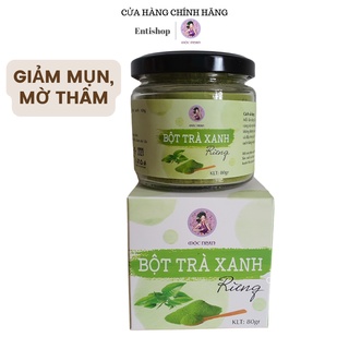 Bột trà xanh nguyên chất đắp mặt handmade mộc nhan 80gr