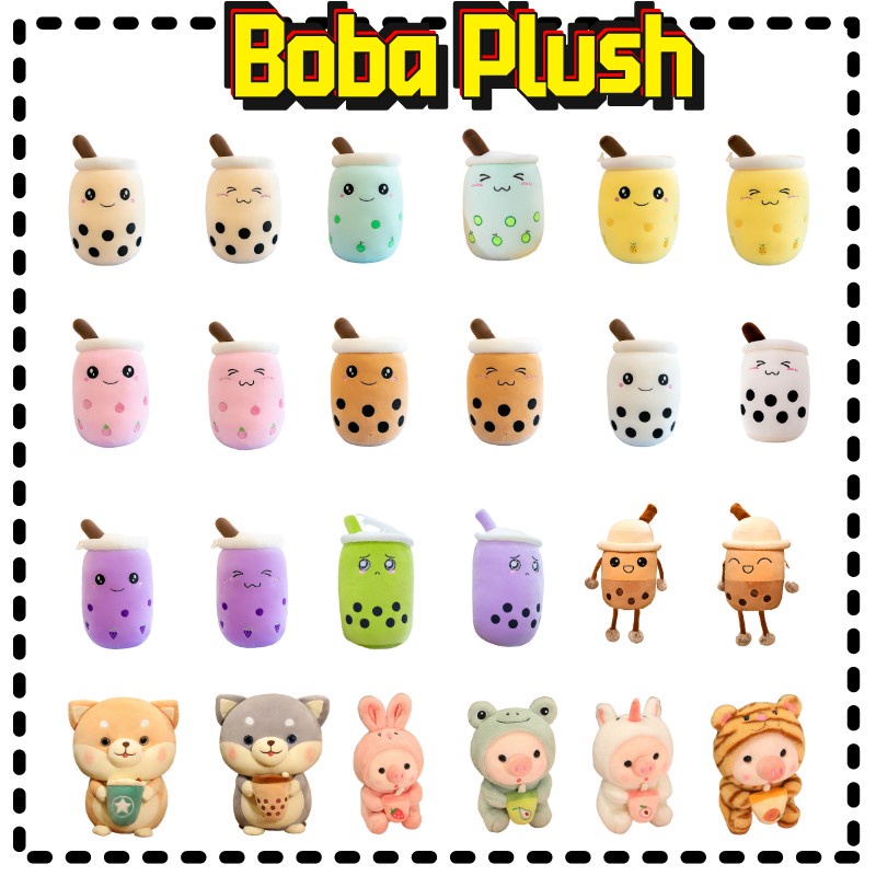 Thú Nhồi Bông Hình Ly Trà Sữa Dễ Thương 25Cm