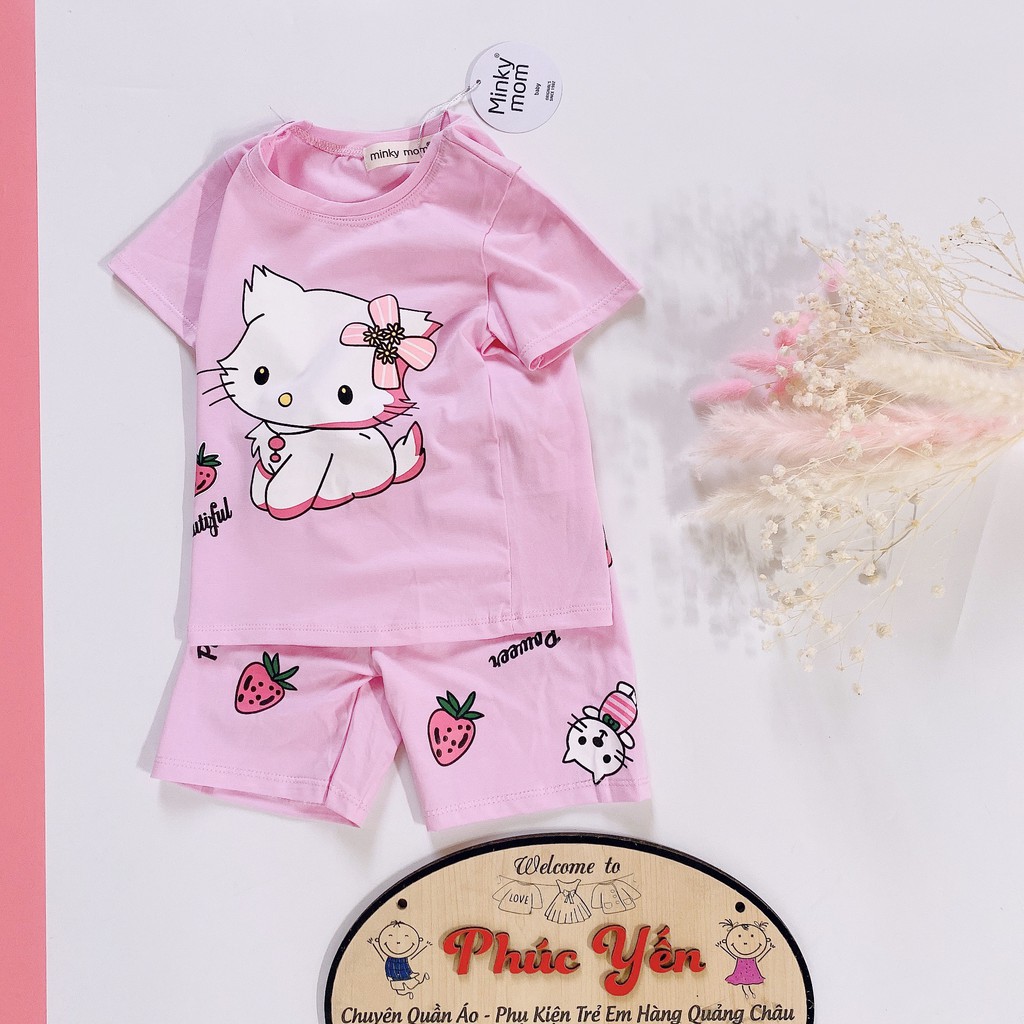 Sale !!! Bộ Cộc Tay Cotton 100% Hàng Minky Mom Họa Tiết Ô Tô Vàng Nền Cam Cho Bé (8-18kg)( 1479) Shop Phúc Yến