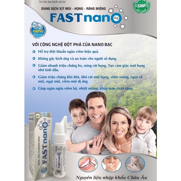 DUNG DỊCH XỊT MŨI HỌNG RĂNG MIỆNG FASTnano