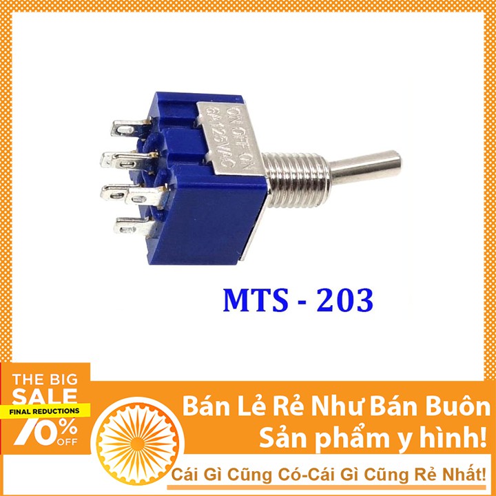 Công Tắc Gạt MTS-203 6 Chân 3 Vị Trí 2A 250VAC