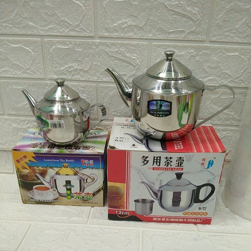 Ấm trà inox 10cm,12cm