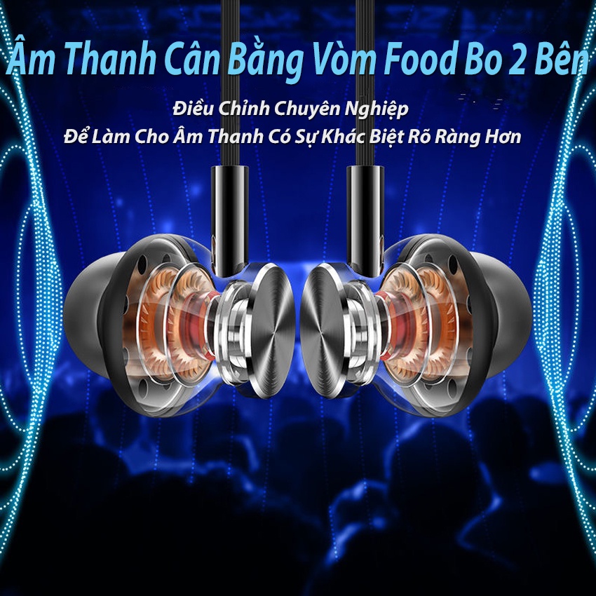 Tai nghe HiFi Bass Khủng có dây nhét tai chơi game nghe nhạc siêu chất lượng PhụKiệnZin360