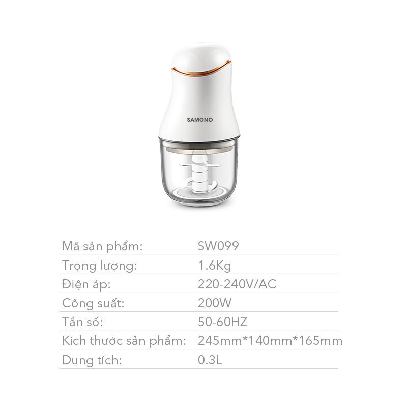 Đơn Sỉ 10 Máy xay ăn dặm đa năng SAMONO công suất mạnh mẽ 200W, sản xuất tại Indonesia - BH 12 tháng