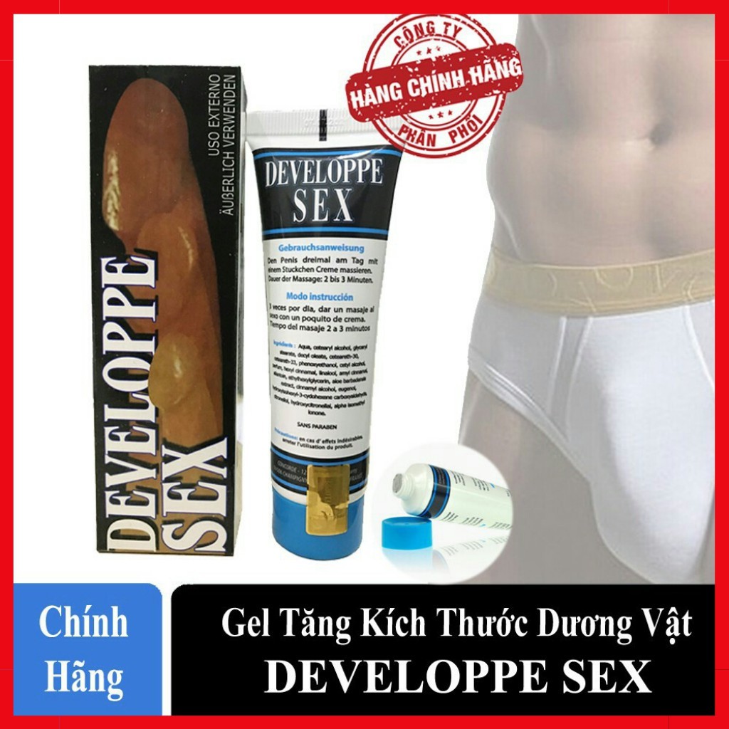 [Tem chính hãng] Gel tăng kích thước dương vật Developpe Sex - Hiệu Quả Nhanh, Tăng Ngay 3-5 Cm Chỉ Sau 1 Liệu Trình