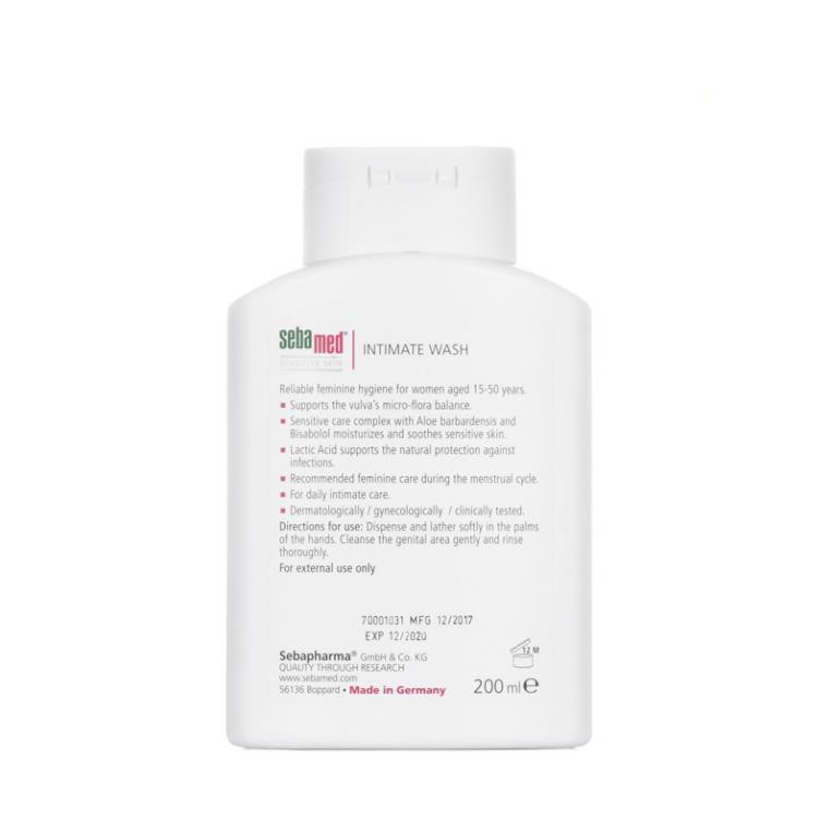 Sebamed Dung dịch vệ sinh phụ nữ chuẩn cân bằng pH vùng kín Feminine Intimate Wash pH3.8 50ml