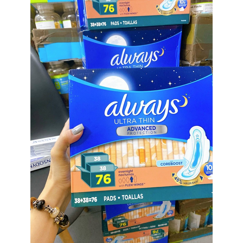 Băng vệ sinh Always ultra thin 76-88 miếng