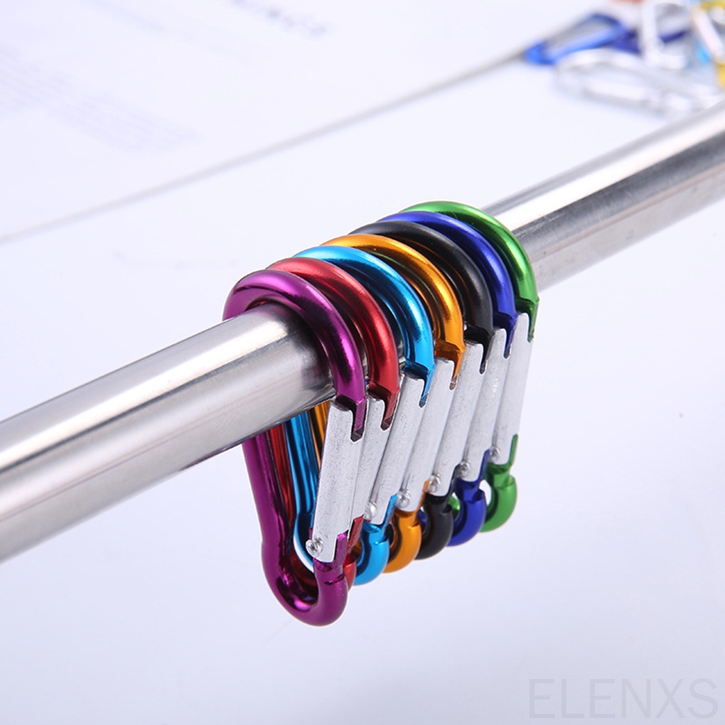 Set 5 móc khóa chữ D bằng nhôm tiện dụng khi leo núi