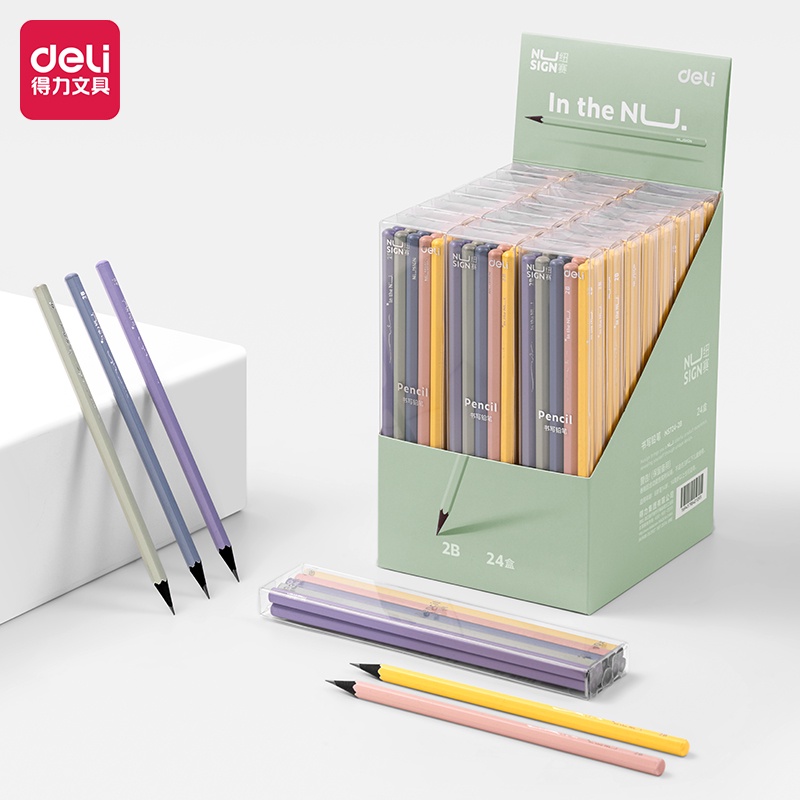 Bút Chì Gỗ HB 2B Vẽ Hình Bánh Macaron Cho Học Sinh