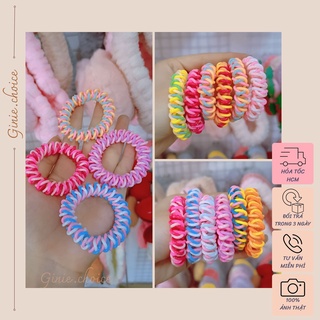 Dây cột tóc lò xo nhiều màu, Thun cột tóc cho bé, Đồ cột tóc nữ
