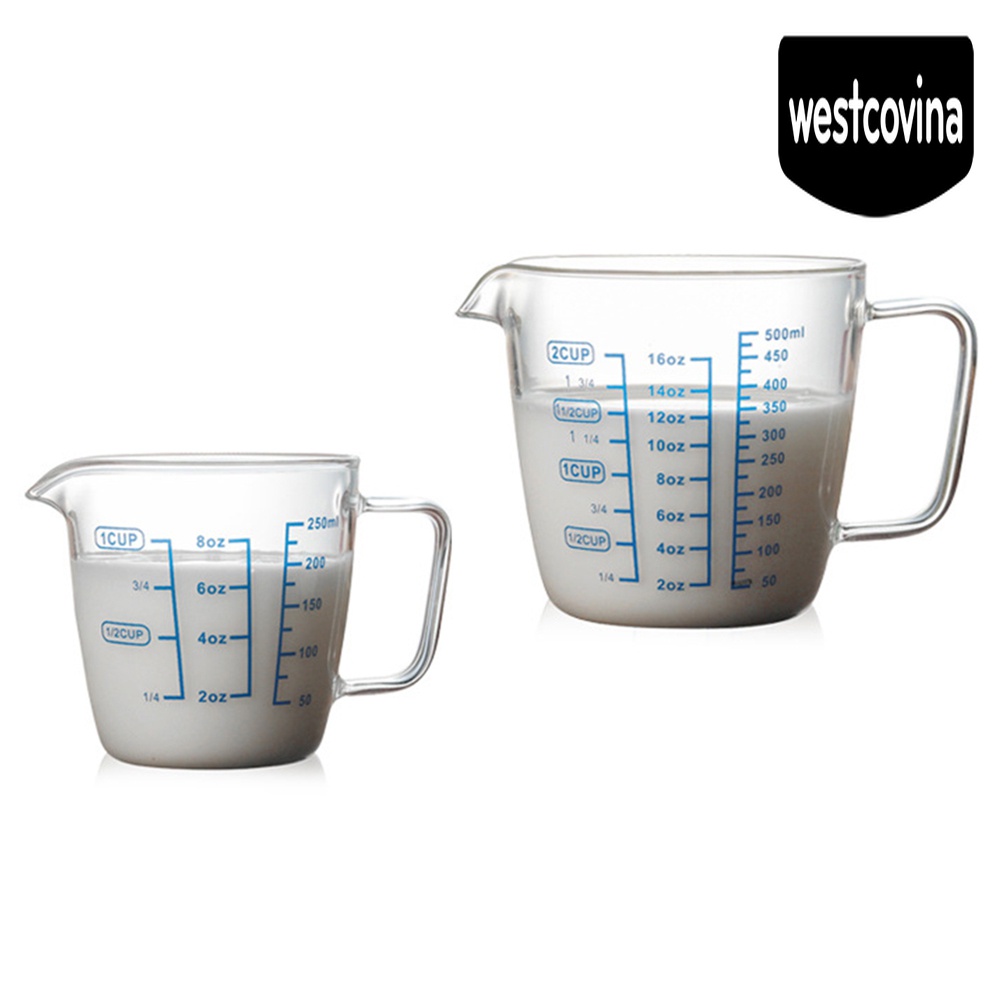 [Hot]☀ Dụng Cụ Đo Lường Thực Phẩm Bằng Kính Chịu Nhiệt 250ml / 500ml