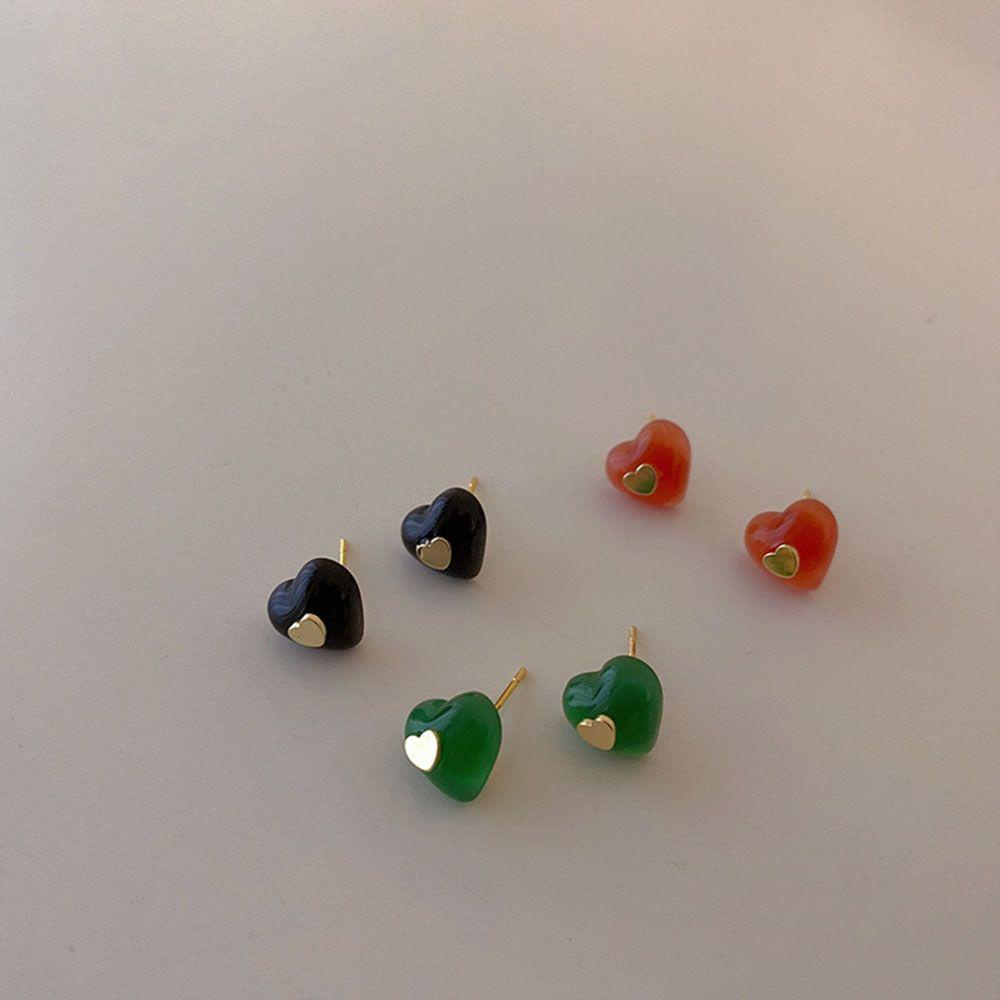 Khuyên Tai Kim Loại Hình Trái Tim VANES1