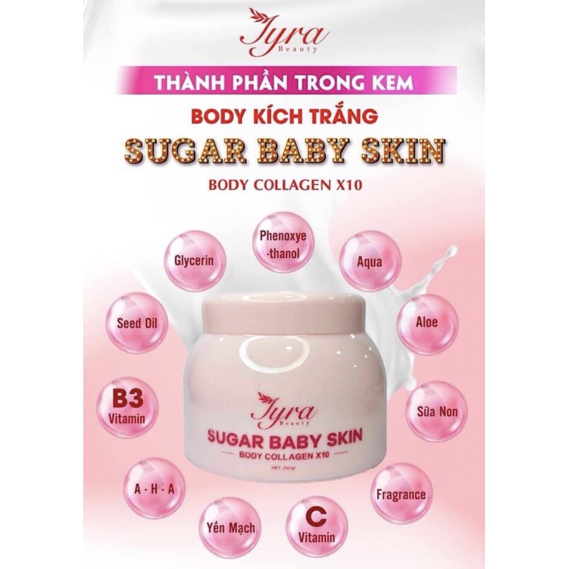 KEM KÍCH TRẮNG BODY SUGAR BABY SKIN THANH TRANG