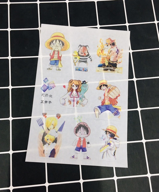 Sticker one piece 2 tấm / hình dán anime one piece