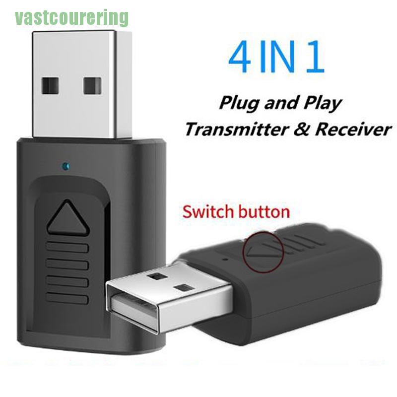 Bộ Chuyển Đổi Âm Thanh Usb Bluetooth 5.0 4 Trong 1 Cho Loa Tv Pc Xe Hơi