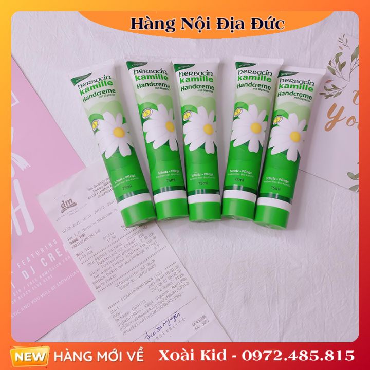 Kem dưỡng da tay Herbacin Kamille Đức 75ml - Đủ Bill