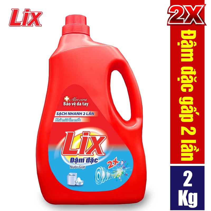 Nước giặt LIX đậm đặc hương hoa 2kg NG201