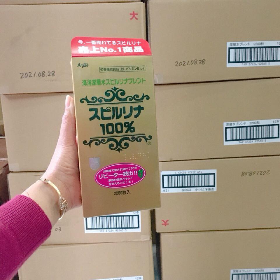Tảo Xoắn Spirulina Nhật Bản 2200 Viên [date 2023]