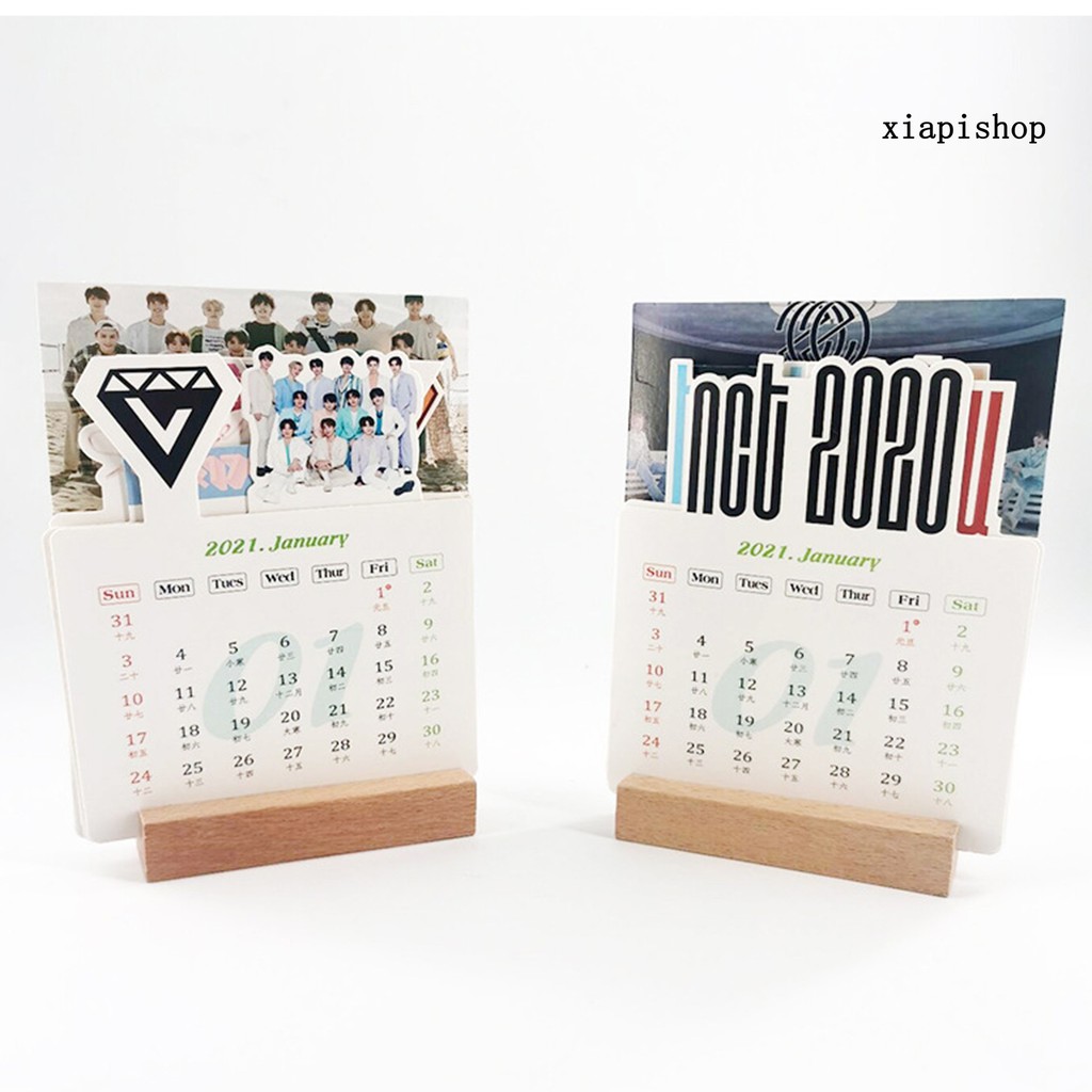 [HÀNG MỚI VỀ] 2021 BTS Blackpink NCT Seventeen EXO Stray Kids Calendar Desktop Decor Ornament